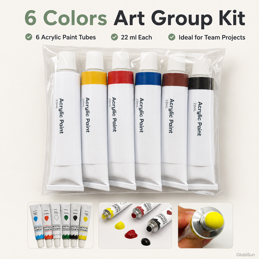 Custom 6-Color Acrylic Paint Group Kit