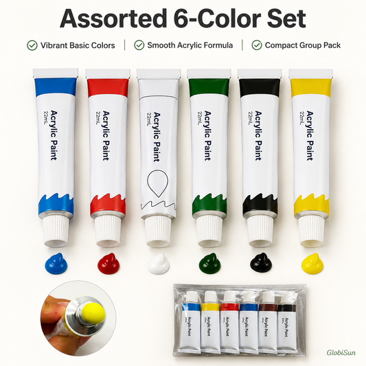 Custom 6-Color Acrylic Paint Group Kit