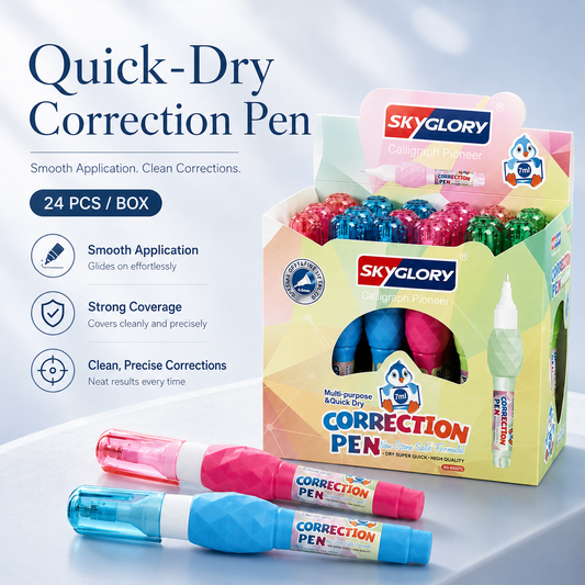 Skyglory Quick-Drying Correction Pens – 24-Count Display Box