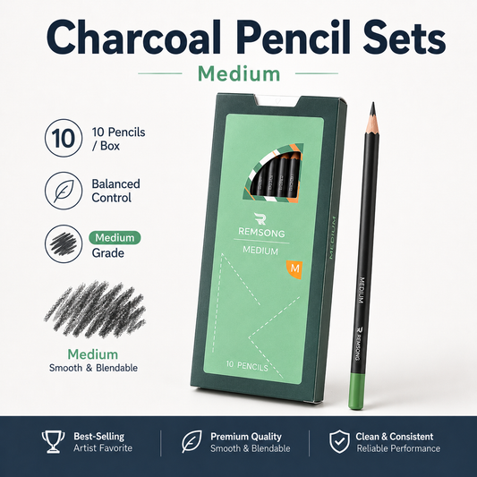 Professional Remsong Charcoal Pencil Sets