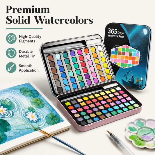 Solid Watercolor Paint Set – 24 / 36 / 48 / 60 Colors