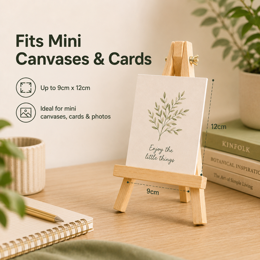 Mini Wooden Display Easel — 9 × 16 cm