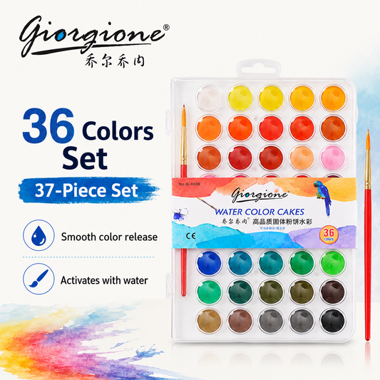 Solid Watercolor Paint Sets – 24 / 36 / 48 Colors