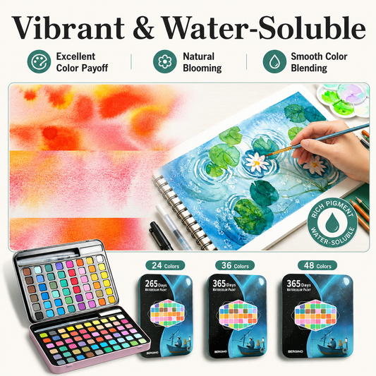 Solid Watercolor Paint Set – 24 / 36 / 48 / 60 Colors