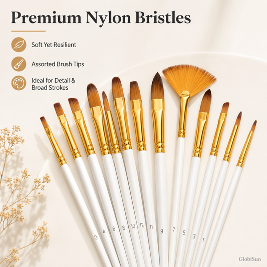 12-Piece Paint Brush Set