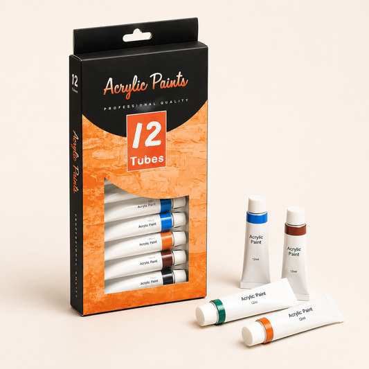 12-Color Acrylic Paint Set