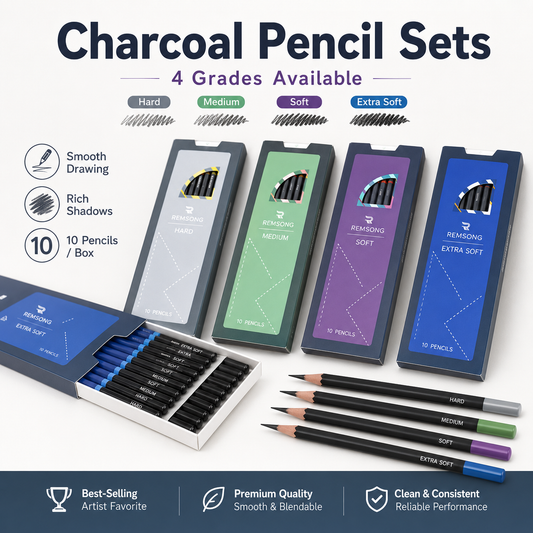 Professional Remsong Charcoal Pencil Sets
