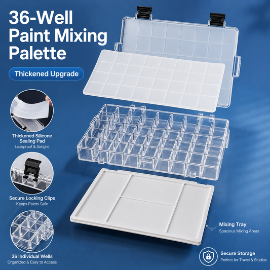 36-Well Paint Mixing Palette with Lid